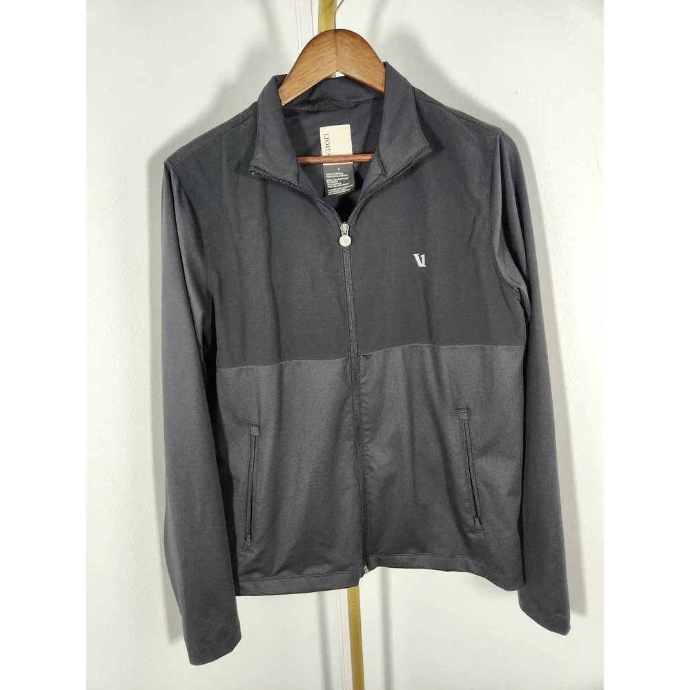 Vuori Mens Black Sunday Element Track Jacket Zip Front Size‎ Small
